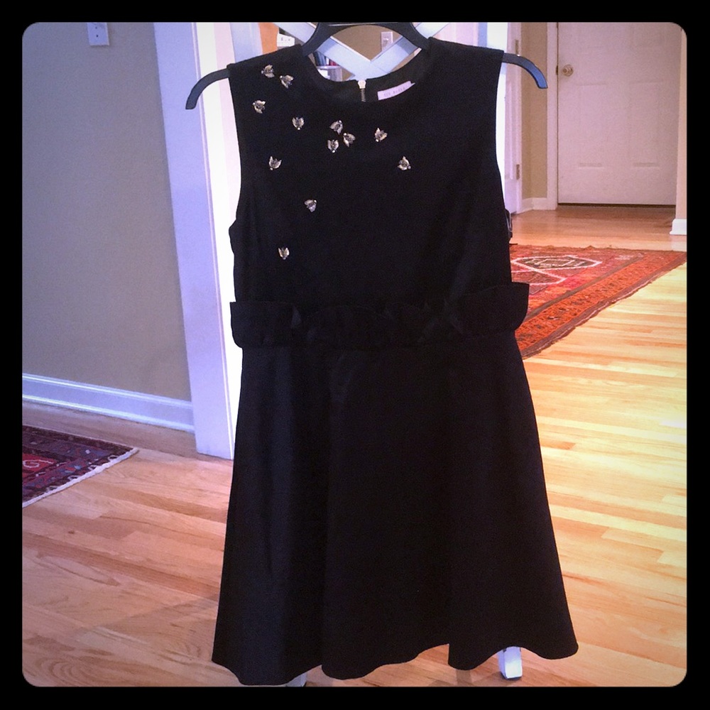 Ted Baker London Black Dress with Gold Accents
